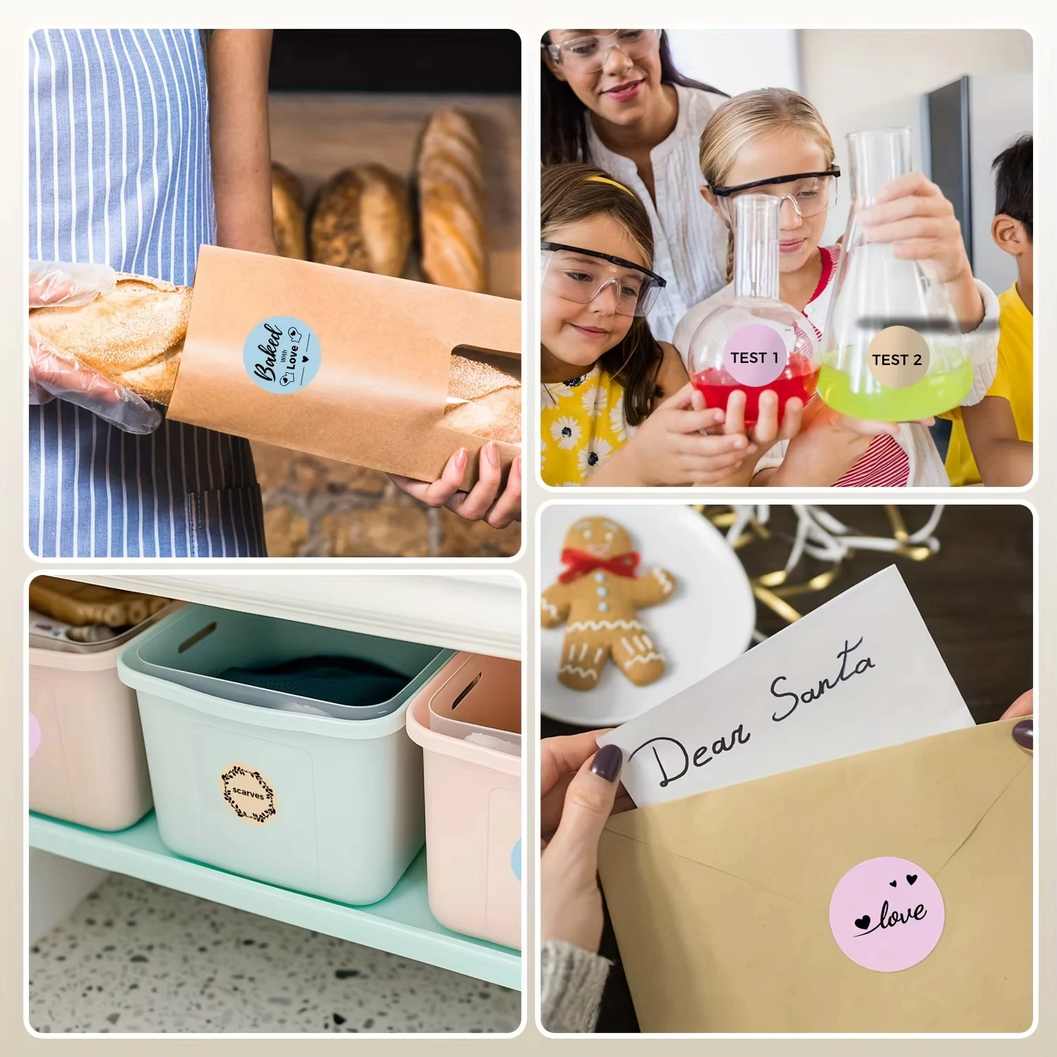 40x30mm 다중 사양 컬러 감열 태그, M110/M221/M120/M200 호환, 가정, 사무실 및 휴일 DIY 프로젝트용