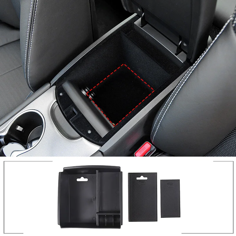 

For Infiniti QX50 2013 2014 2015 2016 2017 2018 Car Central Armrest Box Organizer Storage ABS Black Interior Storage Accessories