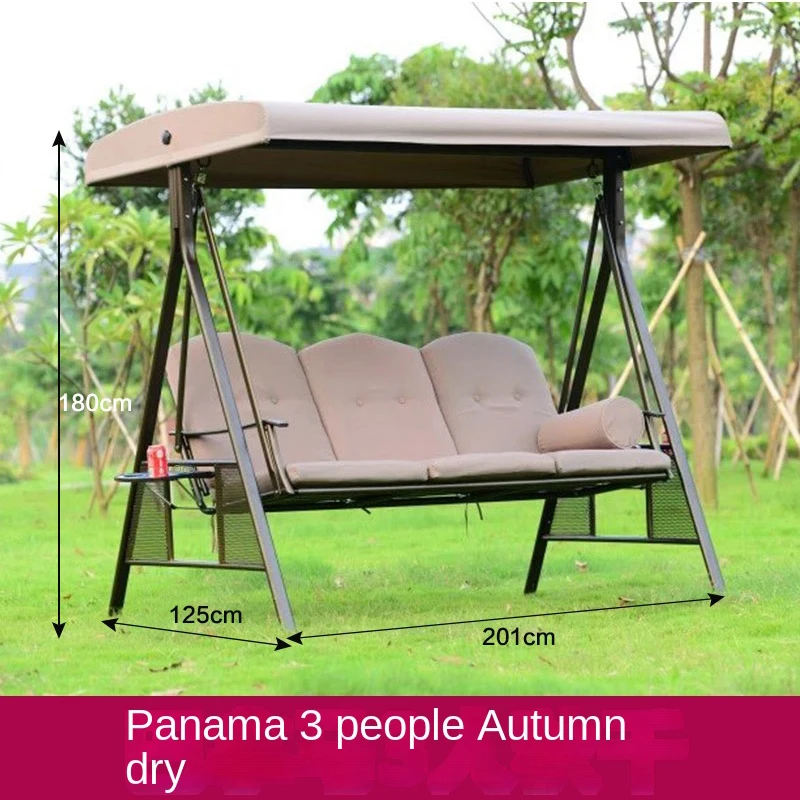 

Outdoor Swing Rocking Chair Outdoor Balcony Cradle Garden Courtyard Leisure Adult Double Chair Iron Hammock