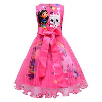 Gabby's Dollhouse Enfants Été Gabby Cats Robe Bébé Filles Mignon Dentelle Robe De Princesse Enfant Filles Robes De Fête D'anniversaire Chapeaux 6
