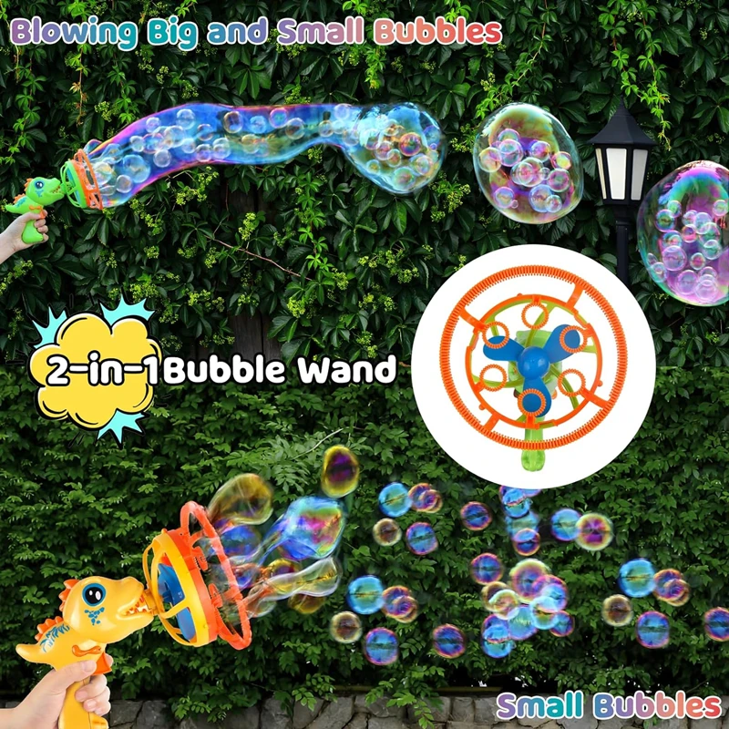 Bubble Gun Bubble Machine Dinosaur Bubble Machine Toys Suitable for Children and Toddlers Bubble Gun Party Gifts Birthday