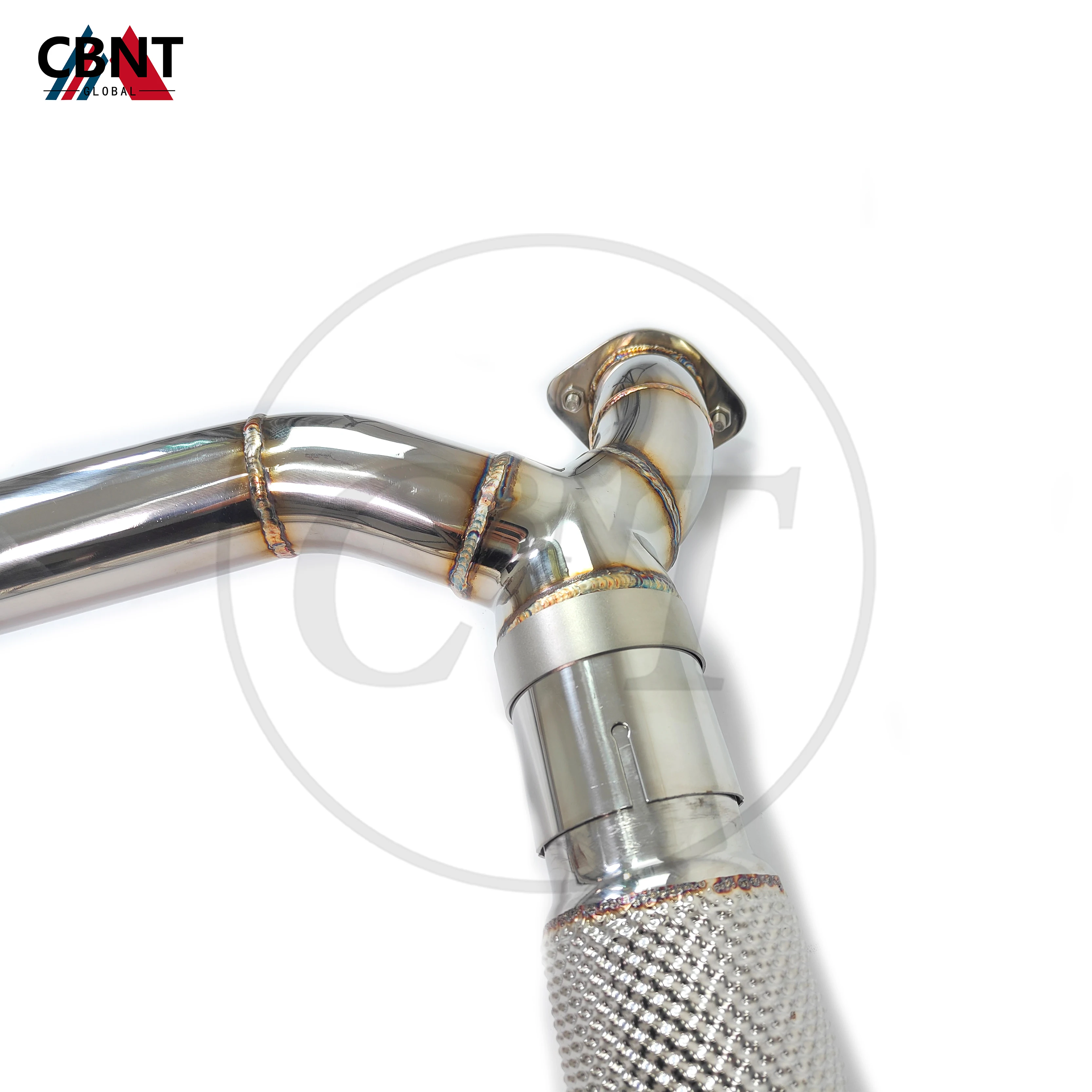 CBNT Exhaust System with Heat Shield SS304 Exhaust-pipe with Catalytic Converter Downpipe for Porsche 718 Boxster Cayman