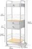 HBlife Floor Makeup Organizer Storage Cart, Make Up Organizers with Drawers, Vanity Cosmetics Display Cases Holder for Skincare 2