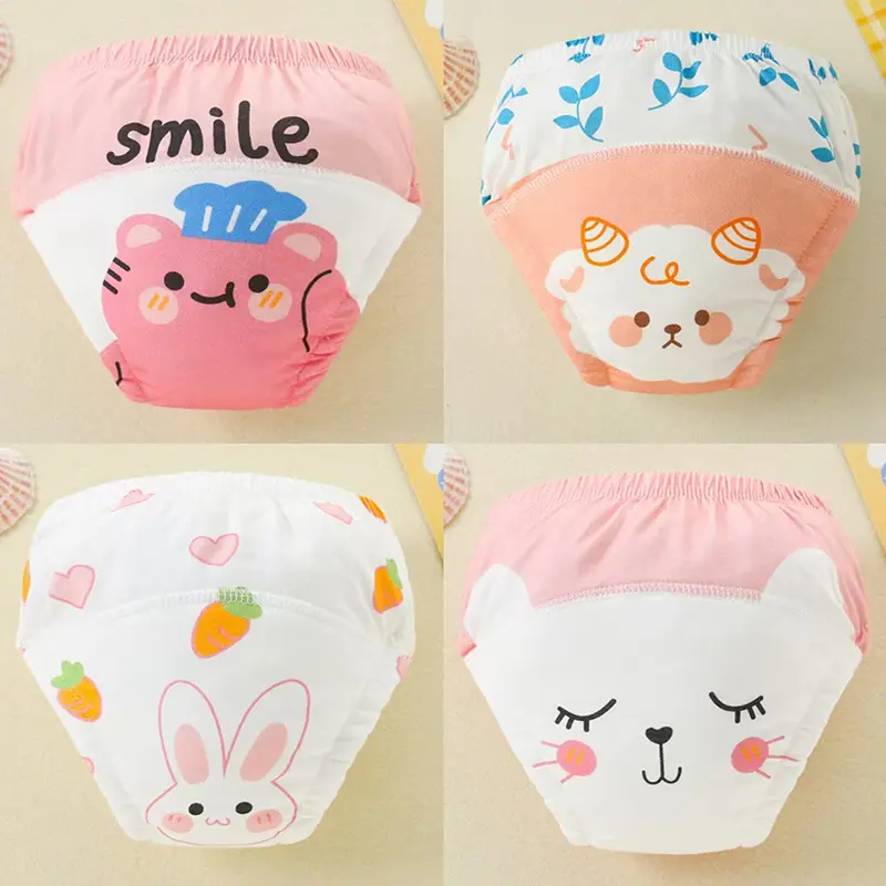 4PCS Baby Waterproof Diapers Pee Shorts Underwears Reusable Soft Ecological Cotton Toddler Potty Training Pants For Boys Girls - Image 11