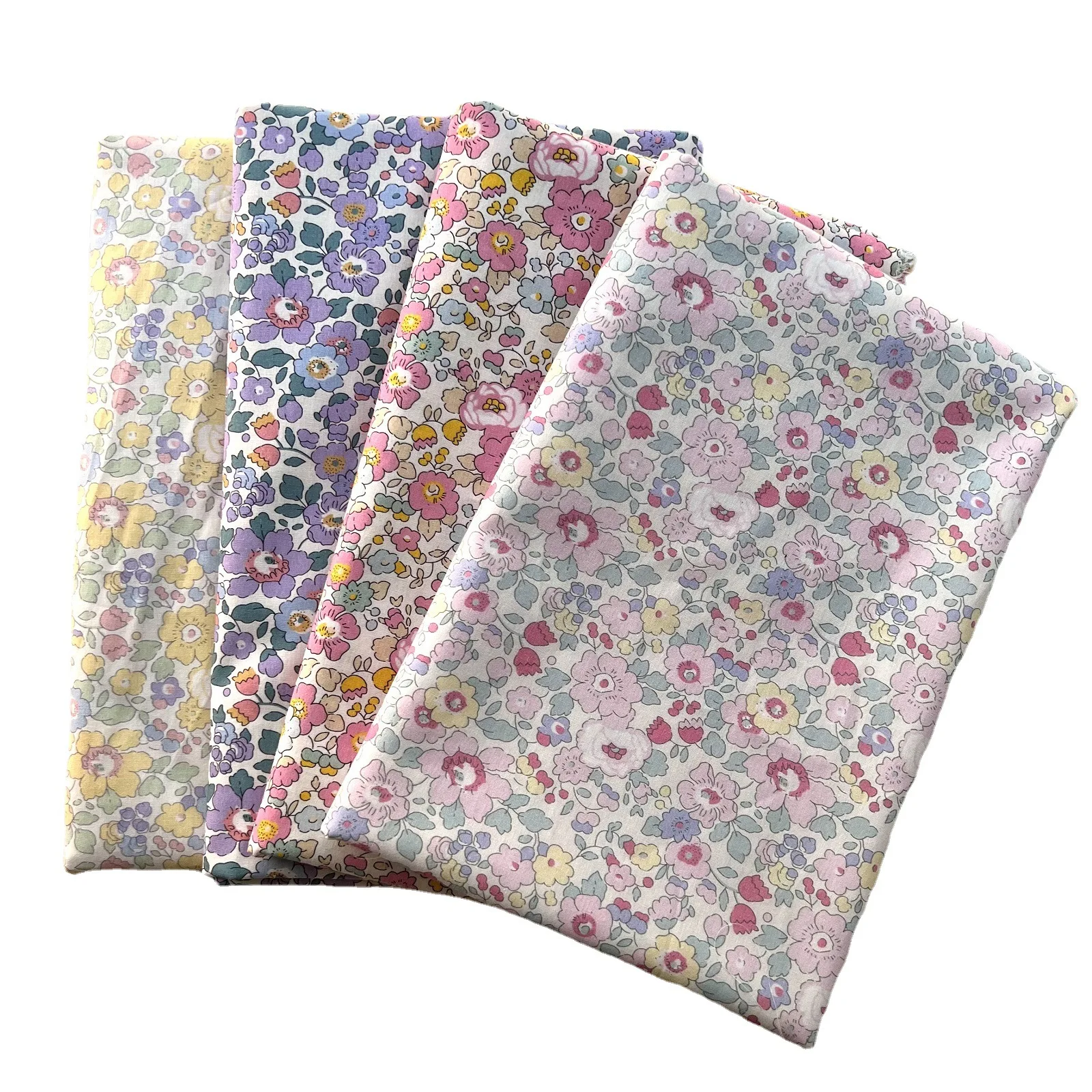 145x50cm Cotton Digital Floral 60s Printing Sewing Fabric Small Fresh Children's Clothing Women's Dress Adults' Costume Cloth cotton fabric