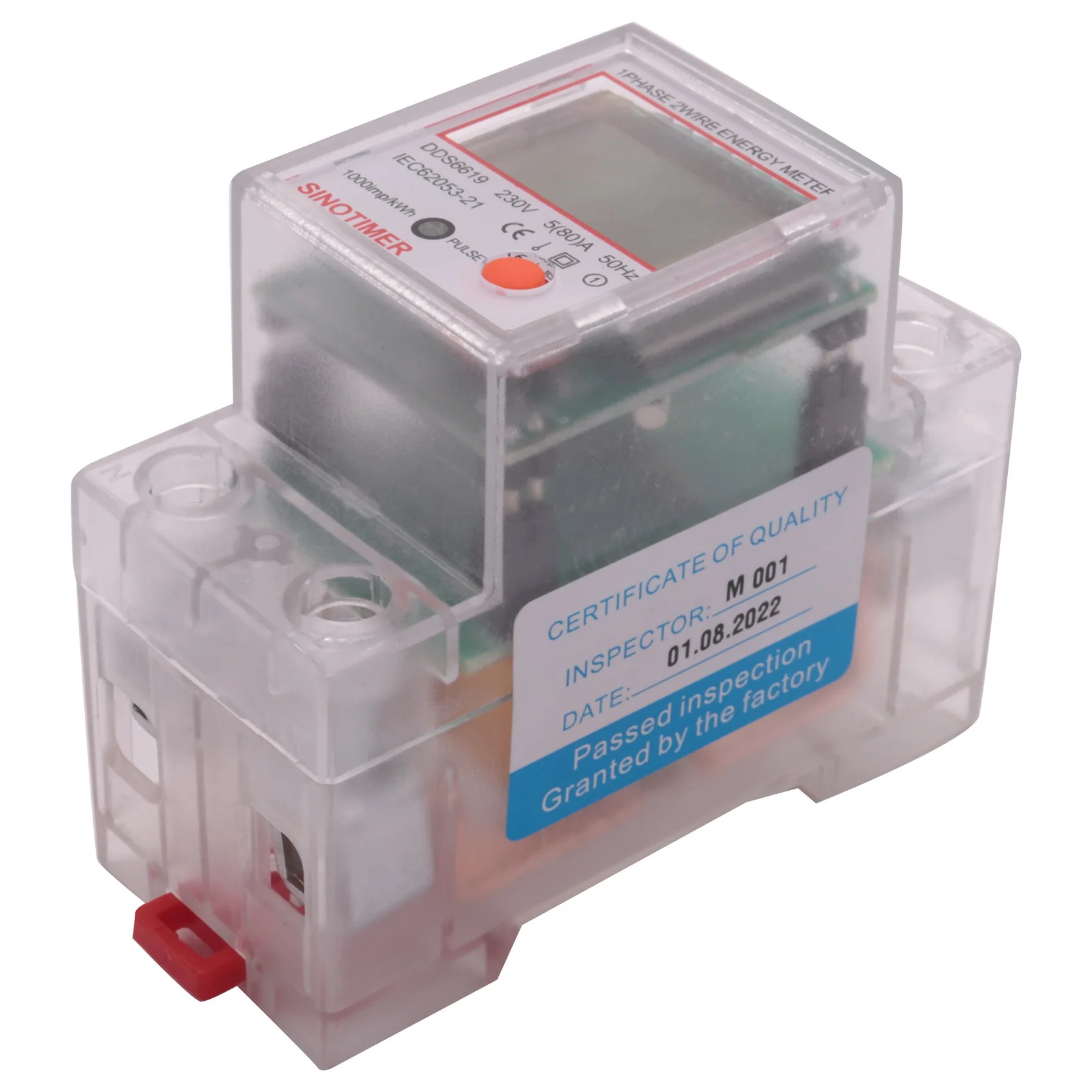 

Цифровой однофазный счетчик электроэнергии SINOTIMER DDS6619-012 AC 220 В 80A с ЖК-дисплеем, измеритель энергопотребления кВт/ч, ваттметр (B)