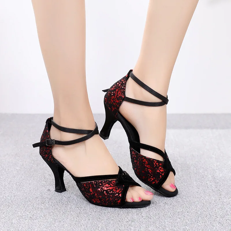 

Ballroom Dancing Shoes Shoes for Latin Dance Ladies Girls Latin Dance Shoes Woman Dance Sneakers Latin Salsa High Heel A08-3