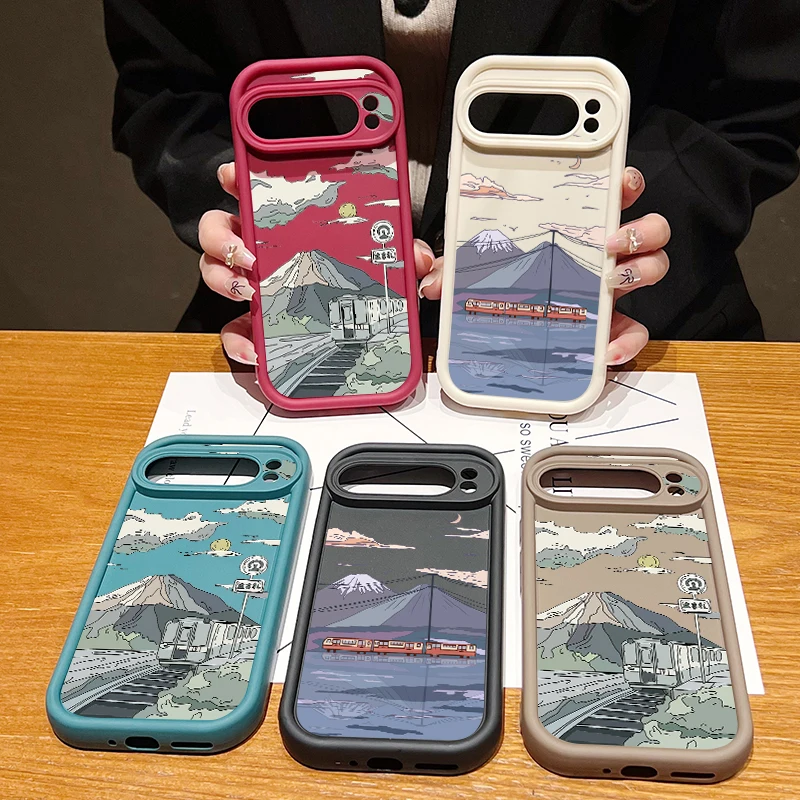 Landscape Pattern Solid Color TPU Case For Google Pixel 10 8 7 Pro 8A Pixel 9 Pro XL Shockproof Soft Silicone Protector Cover — view 6
