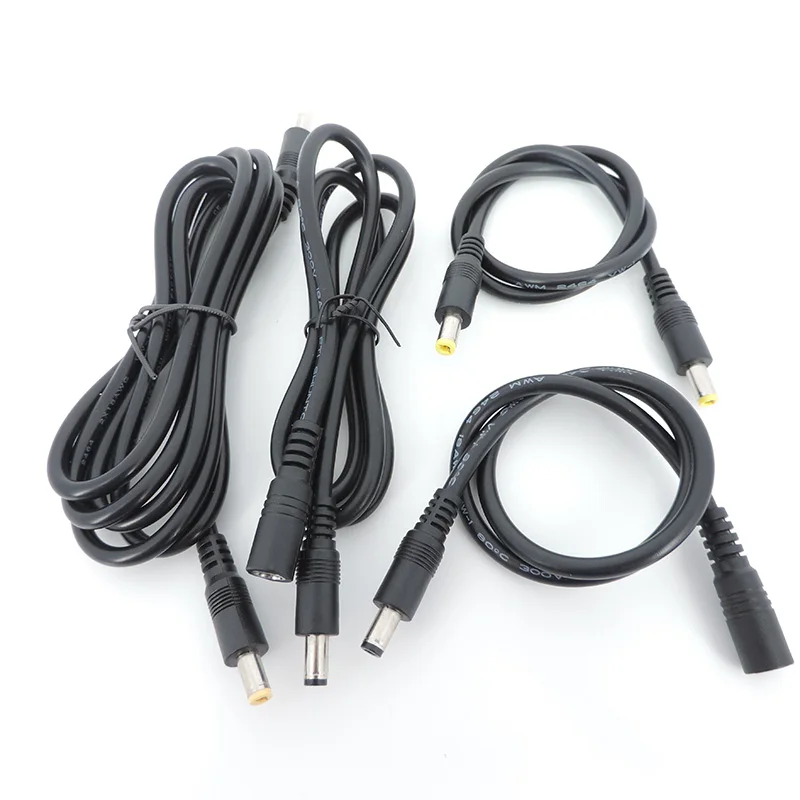 12v DC male to male female Extension power supply connector Cable 18awg Plug Cord wire Adapter for strip camera 5.5X2.5mm 2.1 q