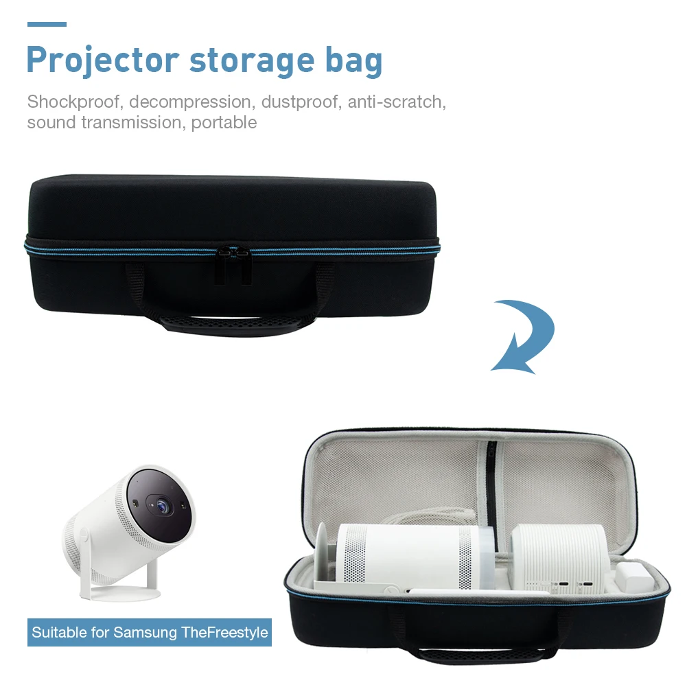 Projector Storage Bag for Samsung The Freestyle Popmart LSP3 Projector Portable Hard EVA Travel Carry Case