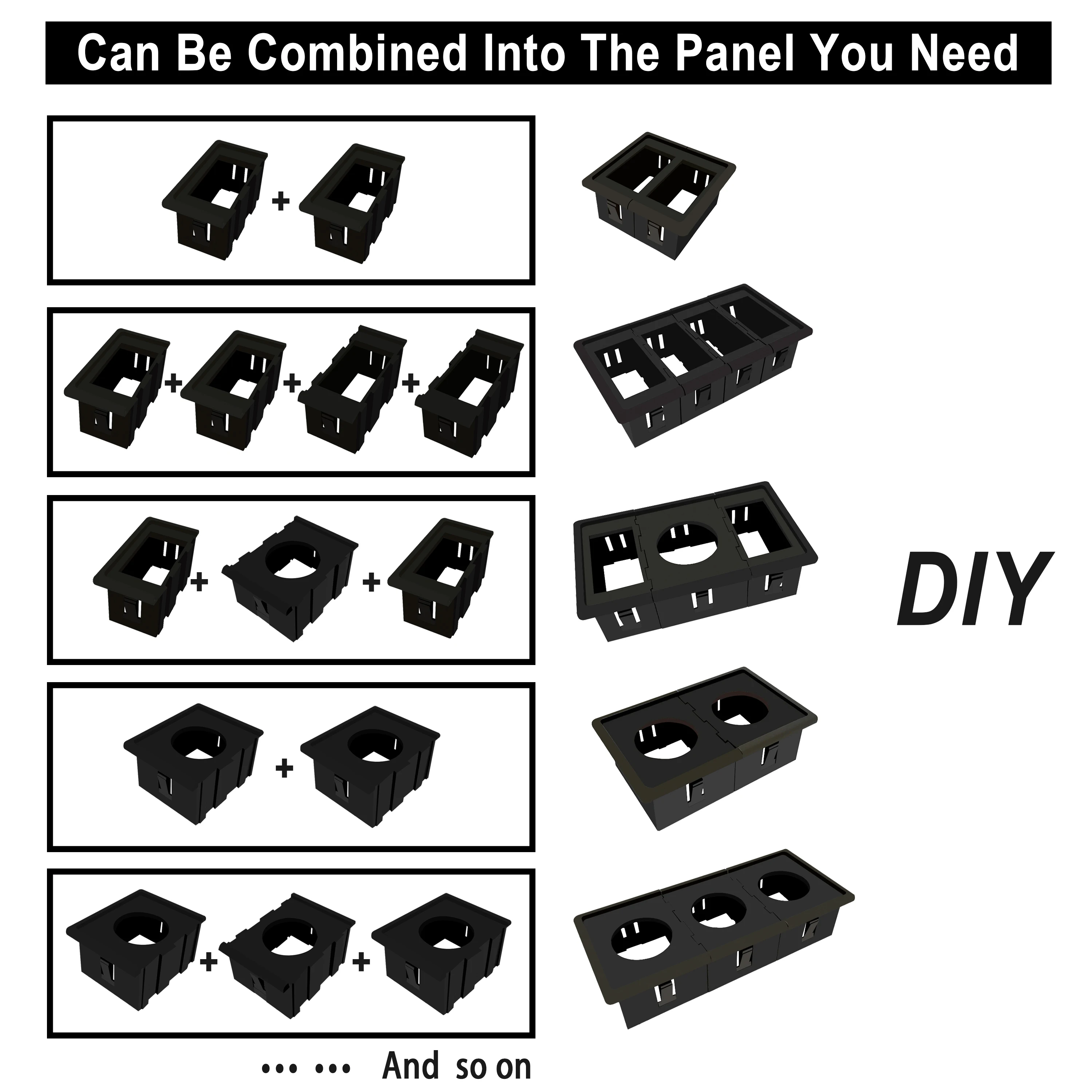 Car-Boat-Rocker-Switch-USB-Quick-Charger-Sockets-Frame-Flush-Mounting ...