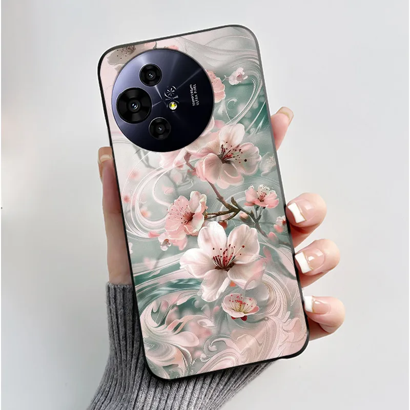 Aesthetic Cute Cat Astronaut Soft Silicone Black Protective Phone Case Cover