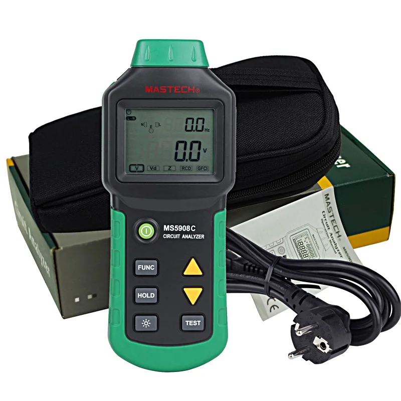 

Тестер замыкания Mastech MS5908 RMS по сравнению с идеальным тестером проверки розетки 61-164CN 110 В или 220 В