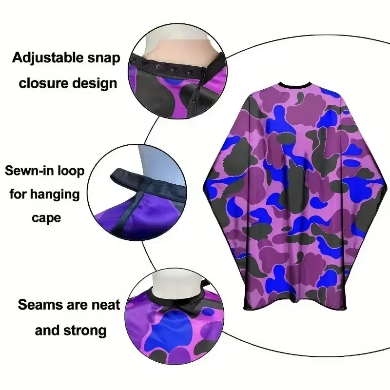 이발사 이발 천 위장 살롱 가운 조절 가능한 클로저 미용 앞치마 정전기 방지 미용사 케이프 이발소 도구