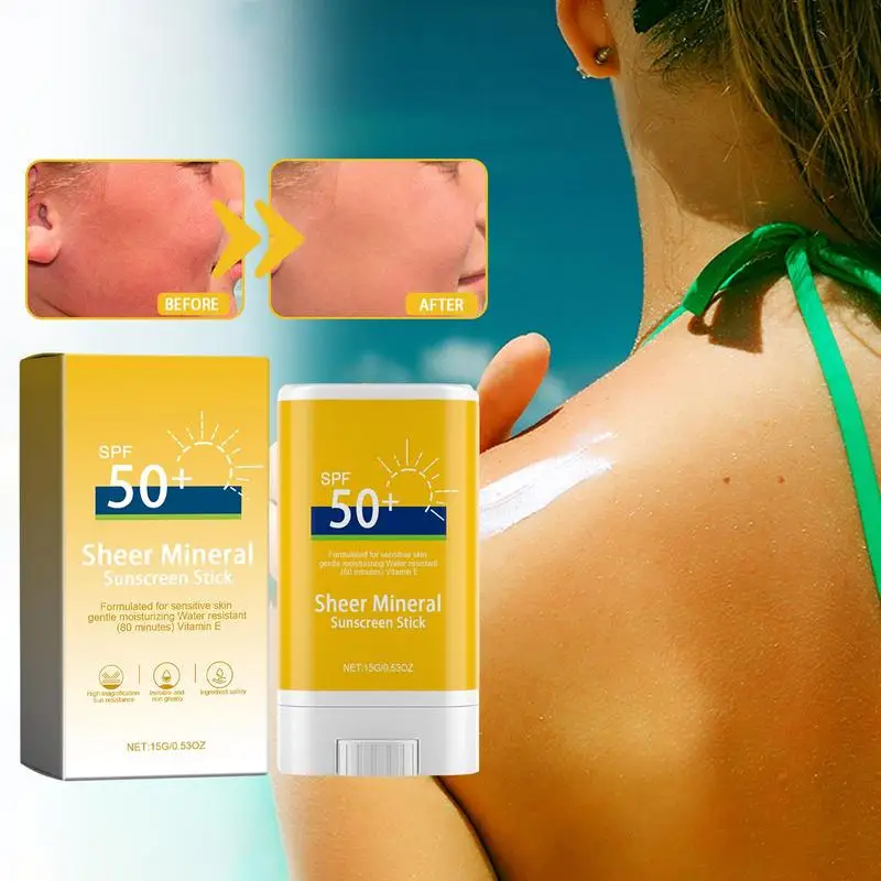 Sunscreen Stick Matte Sun Stick SPF50 Refreshing Oil Control Cream Face Sunscreen Sun Cream Moisturize Whitening Face Care