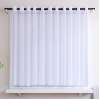Simple style white transparent lightweight gauze curtain for weddings, 1 piece, drapes for living room, bedroom, kitchen