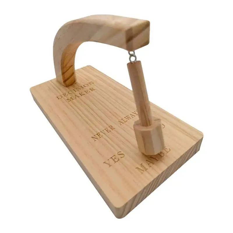 Zerodis Decision Maker Magnetico Oscillante in Legno Trova Risposte Magnetiche Innovativo Selettore con Sì No Sempre Mai Forse per Casa Ufficio Camera da Letto