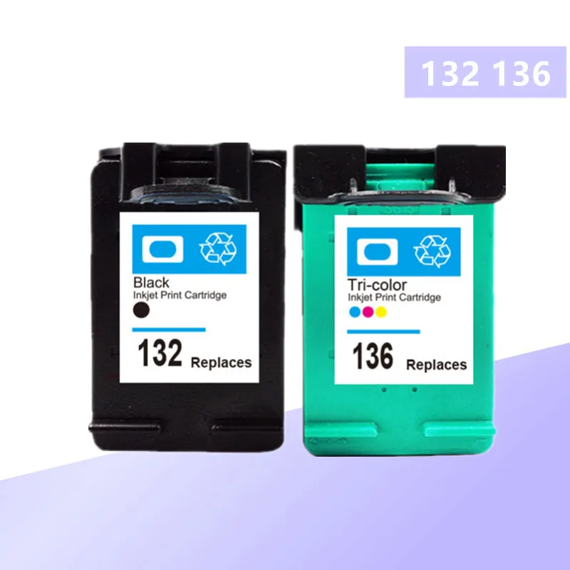 

Compatible 132 136 XL Refilled Ink Cartridge For HP 132 136 Officejet 6213 5443 D4163 Photosmart 2573 C3183 1513 PCS1513 Printer