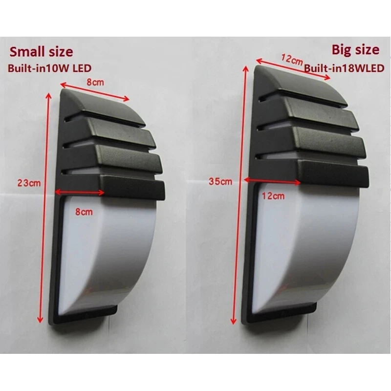 10W 18W LED Wall Light Waterproof Porch Light Modern LED Wall Lamp PIR Motion Sensor Courtyard Garden Outdoor AC90~260V wall light