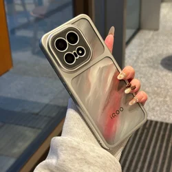Matte Clear Shockproof Ultra Thin Phone Case with Glossy Skin Translucent Cover for Vivo X300 (Silver)