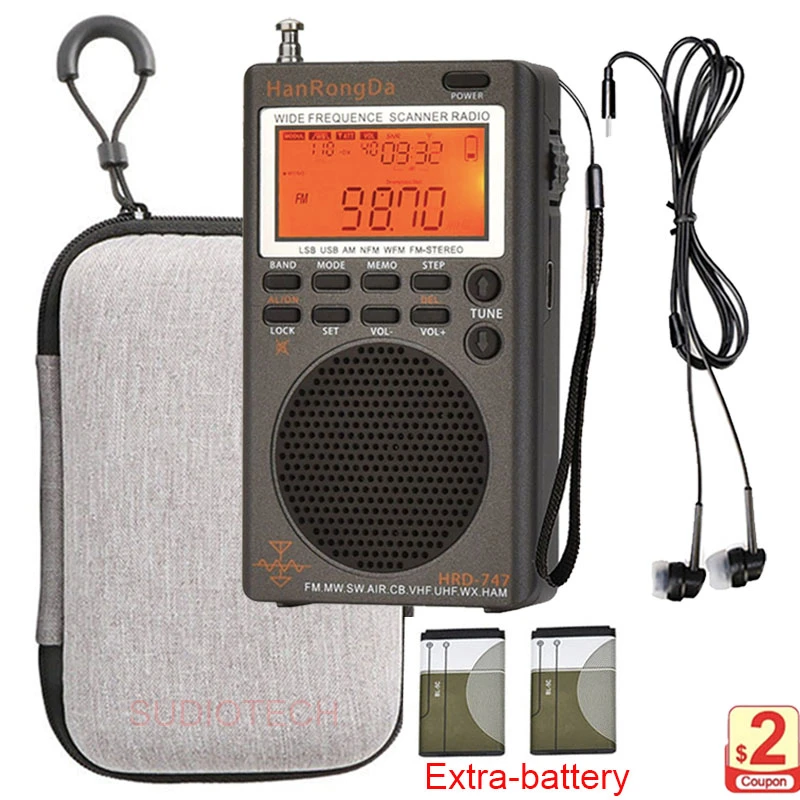 Fm Portable Full All Band Radio Hrd 747 Stereo Or Broadcasting Kit Mini Radio Receiver For