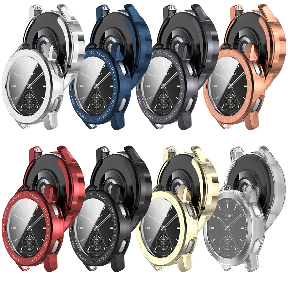 Full Protective Case Cover Shell For Xiaomi Watch S3 SmartWatch Replacement Accessories Frame Cases 360 TPU Screen Protective watch screen protector case watch protective case watch case watch protective cover tpu protective case watch screen protector