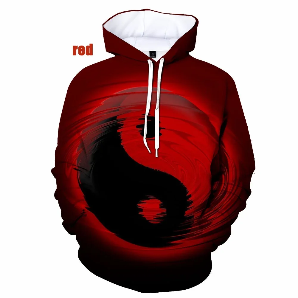 2024 Newest Fashion Yin Yang 3D Printing Men Women Hoodies Yin Yang Gossip Printed Casual Adult Sweatshirt Hoodie Size S-6XL 3