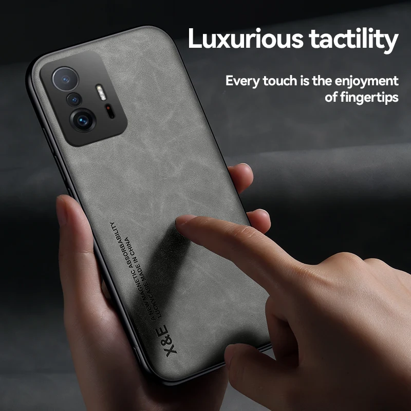 Magnetic Sheepskin Luxury Leather Smartphone Case