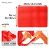 1 piece red pyramid silicone baking mat Non-stick bacon microwave baking tray Pastry mat Red barbecue grill mat Baking supplies 6