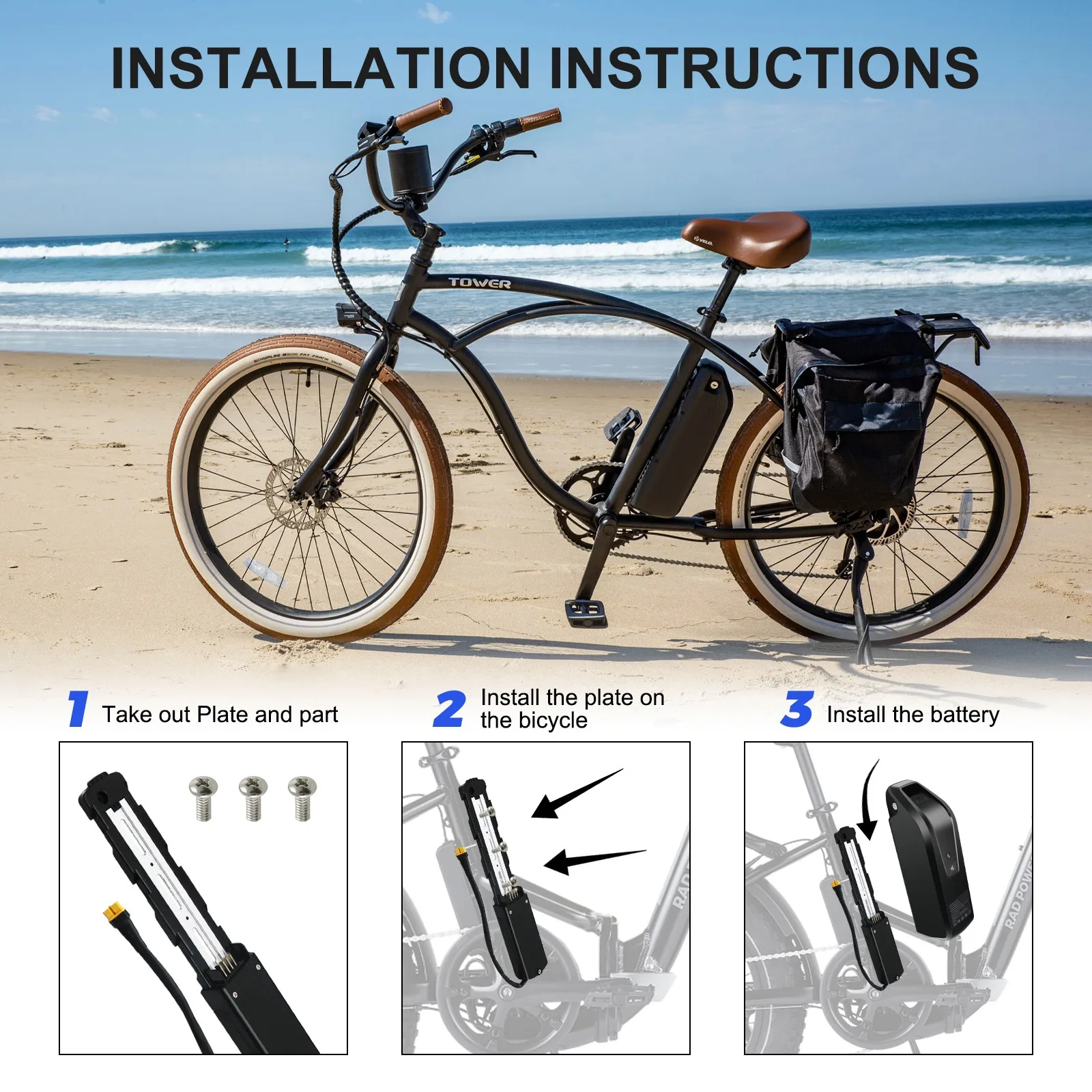 Aleaivy IP65 waterproof Hailong lithium battery pack with key lock and LED status gauge