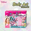 2024 Kids Makeup Set Body Art Tattoo Set Tattoo Pen Tattoo Stencil Gem Stickers Set  Kids Toys 1