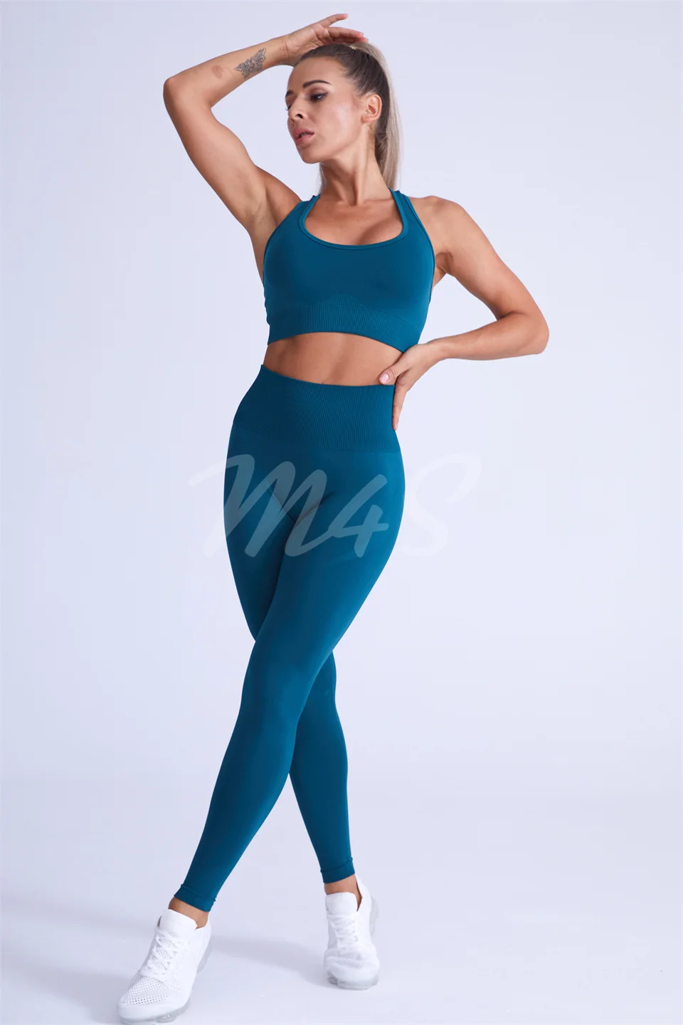 2 stück Yoga Sets Ensemble Weibliche Frauen Gym Kleidung Nahtlose Workout Set Fitness Trainingsanzug Set Sportswear Set Crop Top Leggings