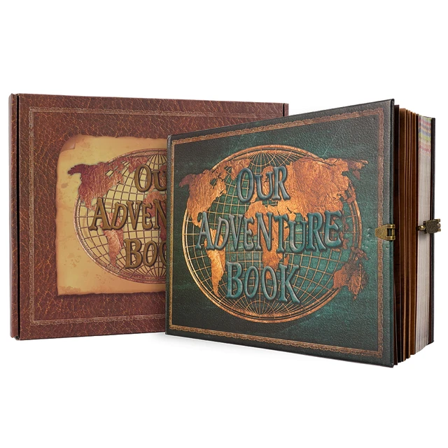 180 Page DIY Travel Photo Album Our Adventure Book Leather Retro Creative  Anniversary Album Wedding Memory