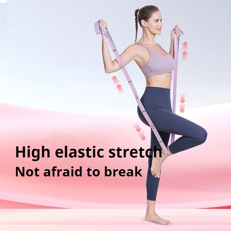 Elastic Stretch Belt For Women Dance Yoga Non-Slip Resistance Band Adjustable Fitness Pull Strap Home Gym Body Sculpting
