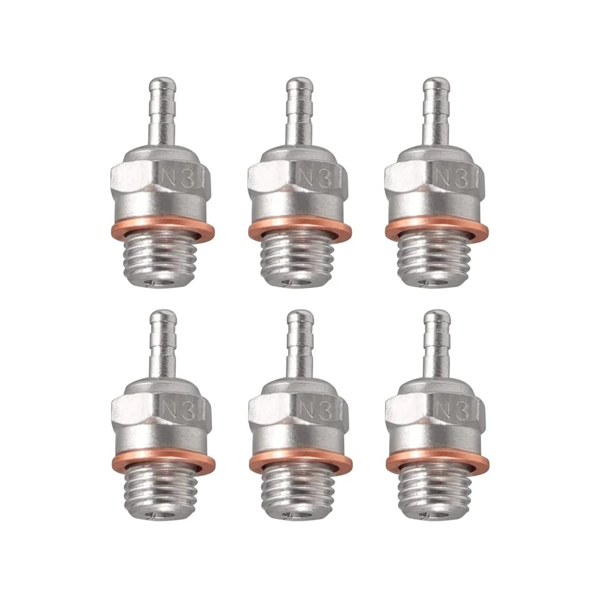 6Pcs Glow Plug N3 Hot Spark Nitro Parti Del Motore Sostituire Os 8 Per Traxxas Kyosho Hsp Hpi 1/8 1/10 Rc Car Truck Buggy