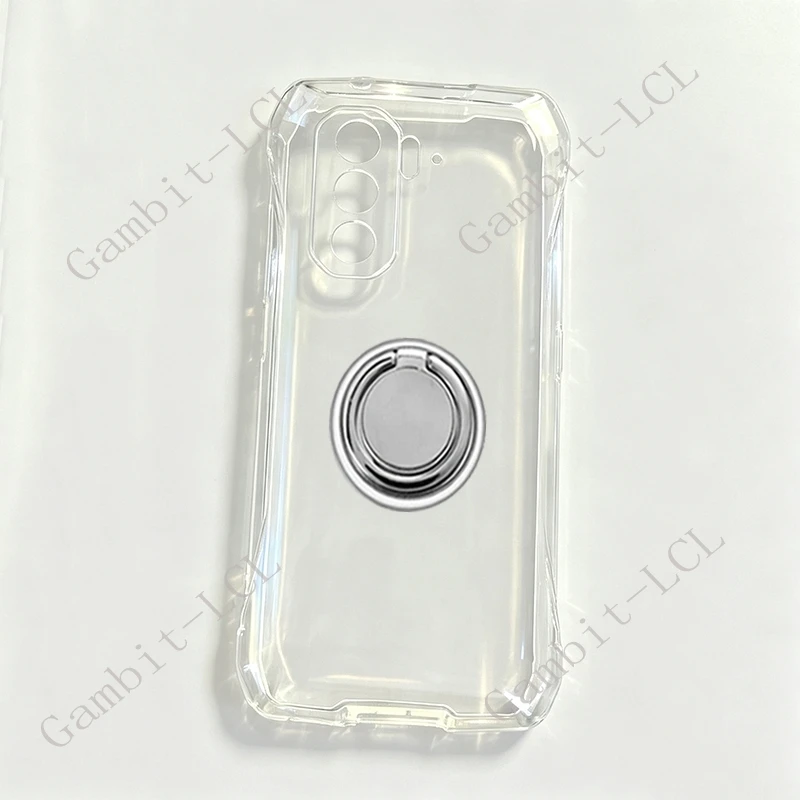 Blackview Rock 3 Stylish 6.78 TPU Soft Phone Case with Back Ring Holder Bracket