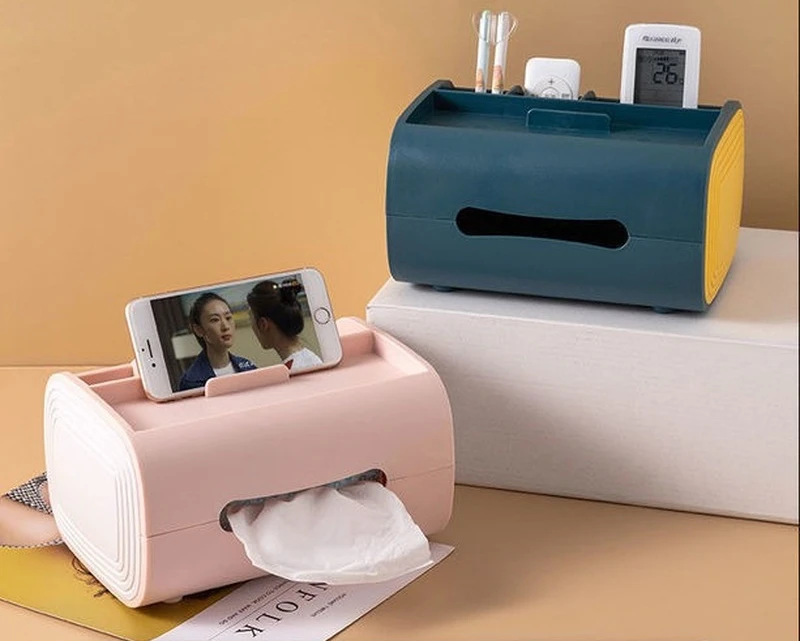 Creative Multi-Function Remote Control Storage Tissue Box