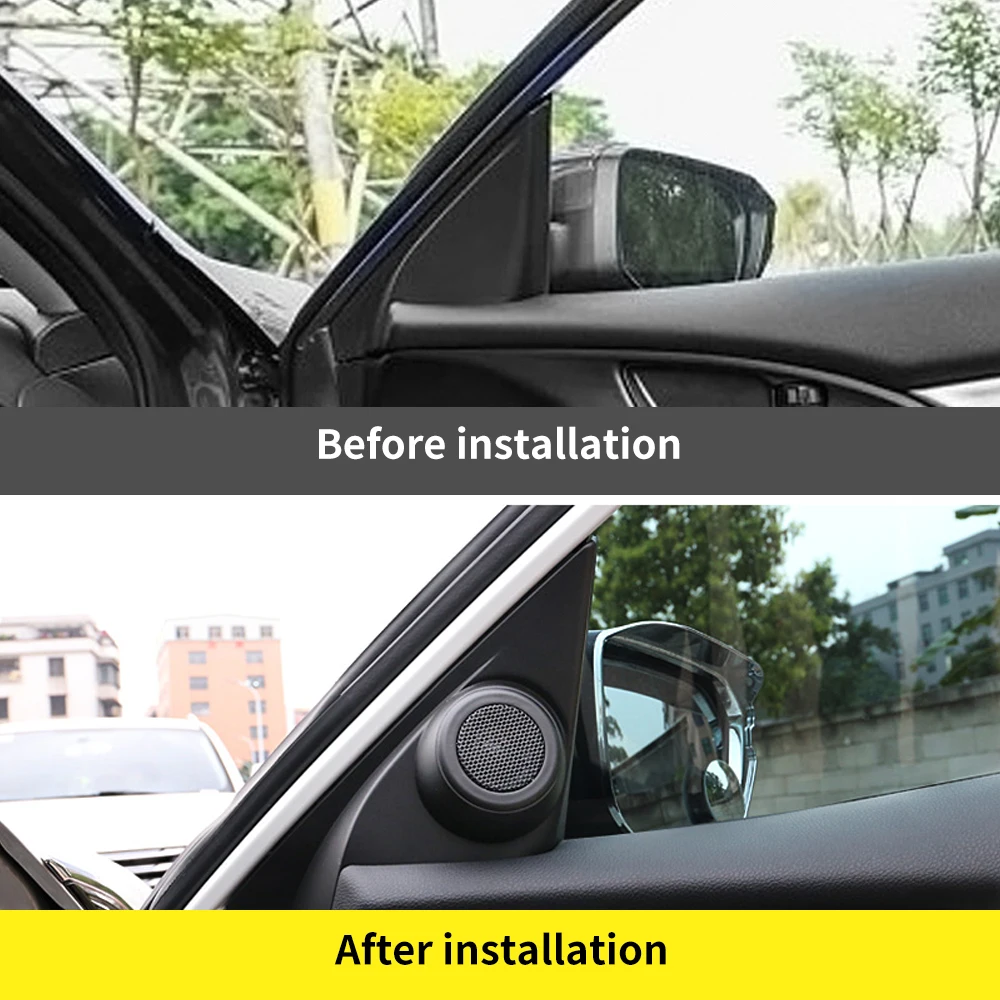 

Car Tweeter Speaker Cover For Honda CIVIC 10th 2016-2018 Series Front Door High Pitch Loudspeaker Lid Treble Twitter Horn Case