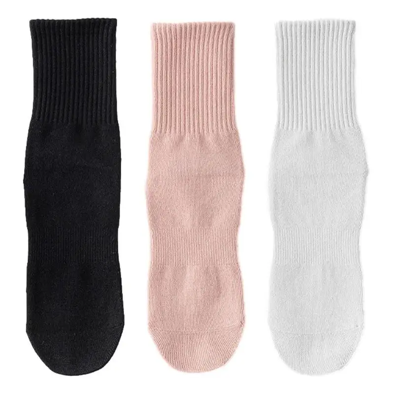 

Grippy Socks Pilates Pilates Mid-Calf Socks Non-Slip Women's Yoga Socks For Standard And Hot Yoga Pilates Barre Ballet Dance And