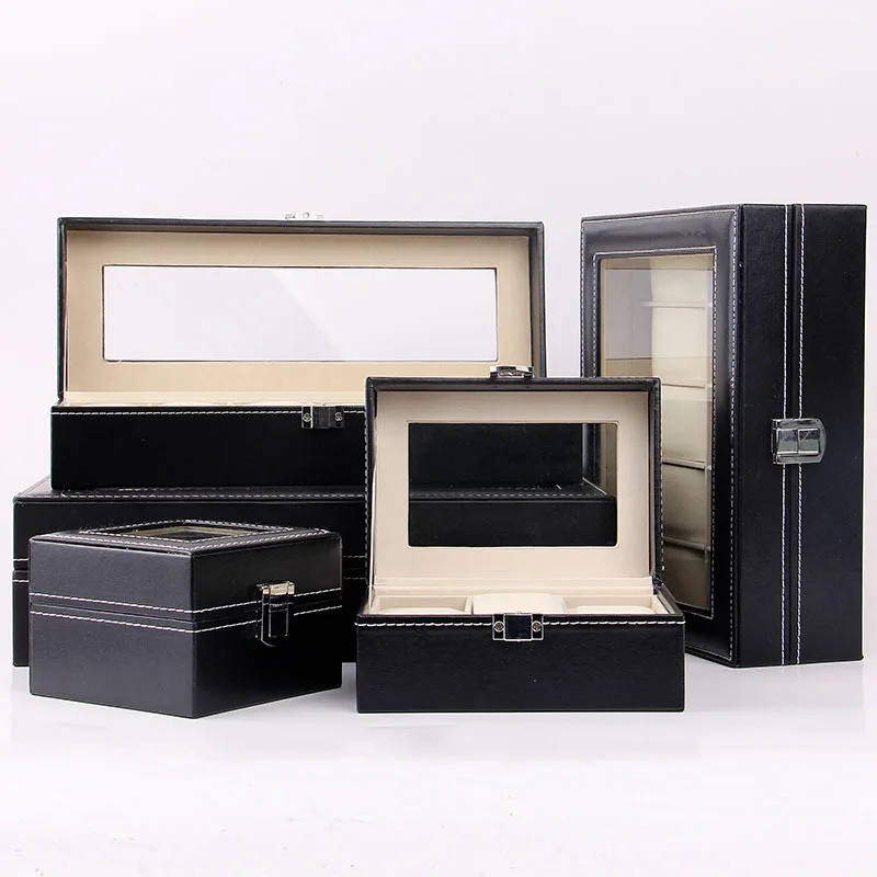 Leather Watch Display Box Jewelry Watch Storage Case Multi-Positions Multi-Slot Watch Storage Box Watch Storage Bag Watch Storage Pouch Leather Storage Box