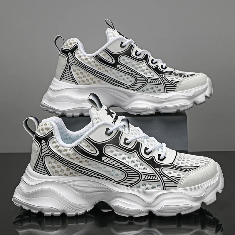 Men's Fashionable Sneakers, Casual Shoes - Breathable Fabric Upper, Available in Various Colors, Lace-Up Training Design Casual Shoes |   All-Season Wear-Resistant Sole |   Modern Style Sneakers