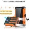 20000mAh Hand Crank Solar Power Bank Dual USB with Camping Light Powerbank Wireless Charging for iPhone 16 15 iwatch Waterproof 1
