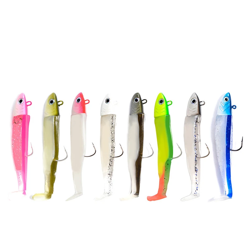 

1Pcs 5g 12g 25g Soft Black Minnow Jig Head Fishing Lure Wobblers Jig Head Silicone Baits Crank Hook Jigging Bass Pike Zander