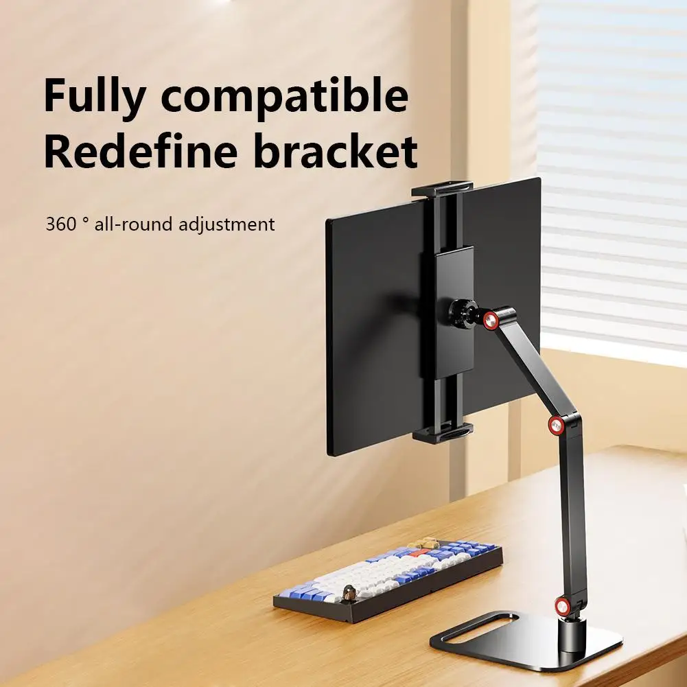 

Portable Monitor Desk Holder Metal Stand 16 Inch Universal Expandable Display Base Vesa Mount External Vertical Screen Expansion