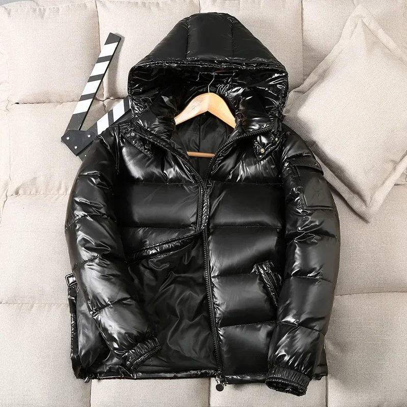 Men Winter Down Jacket Fashion Warm Hooded Down Padded Coat Quality For Men Male Overcoat Outwear