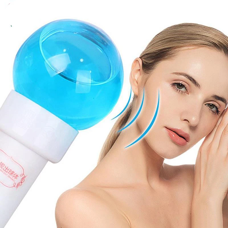 Crystal Face Roller Ball Facial Massager Ice Roller For Face Magic Cold Ball For Eye Massage Beauty Ice Hockey Energy Skin Care facial massager facial beauty instrument eye massager