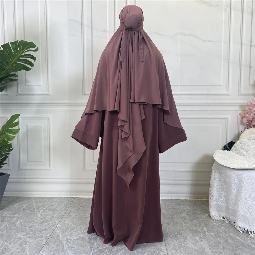 

Мусульманский молитвенный шарф Nida Khimar в верхней части женский мусульманский головной платок большой хиджаб Дубай турецкий Niqab ИД Рамадан Abaya платье халат