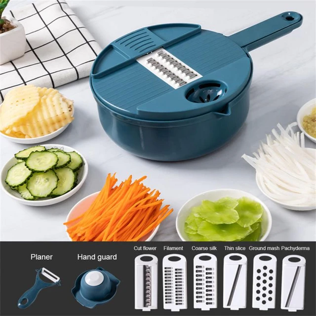 Vegetable Chopper Hand Guard Potato Grater With Storage Container Manual  Carrot Cutter Multi Function Fruit And Vegetable Slicer - AliExpress