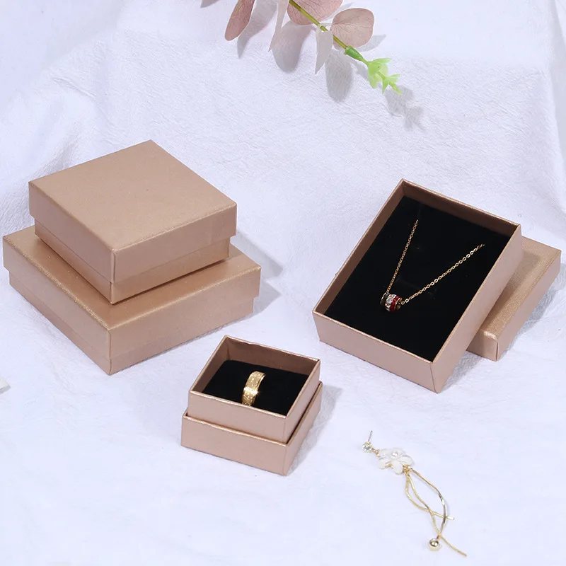 Portable 24pcs Cardboard Jewelry Boxes Display Storange Box For Necklaces Bracelets Earrings Square Paper Gift Box