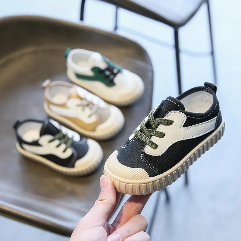 

New Baby Girls Boys Canvas Shoes Autumn Infant Toddler Shoes Soft Bottom Non-slip Children Casual Anti-kick Shoes Kids Sneakers